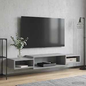 Nástěnná TV skříň Nástěnná montáž Šedý Sonoma 140 x 28 x 21 cm - obrázek 4