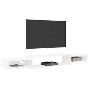 Nástěnná TV skříň Nástěnná montáž Bílá 180 x 28 x 21 cm - obrázek 3