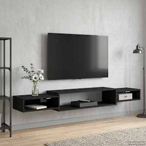 Nástěnná TV skříň Nástěnná montáž Černý dub 180 x 28 x 21 cm - obrázek 4