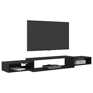 Nástěnná TV skříň Nástěnná montáž Černý dub 180 x 28 x 21 cm - obrázek 3