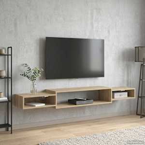Nástěnná TV skříň Nástěnná montáž Dub sonoma 180 x 28 x 21 cm - obrázek 4