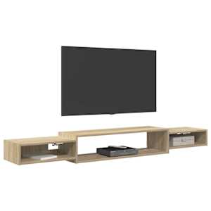 Nástěnná TV skříň Nástěnná montáž Dub sonoma 180 x 28 x 21 cm - obrázek 3