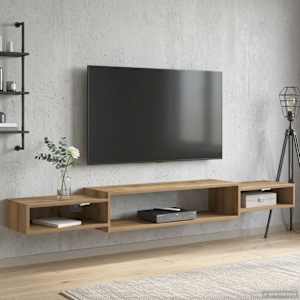 Nástěnná TV skříň Nástěnná montáž Dub artisan 180 x 28 x 21 cm - obrázek 1