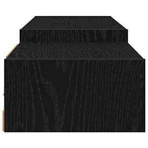 Nástěnná TV skříň Nástěnná montáž Černý dub 220 x 28 x 21 cm - obrázek 6