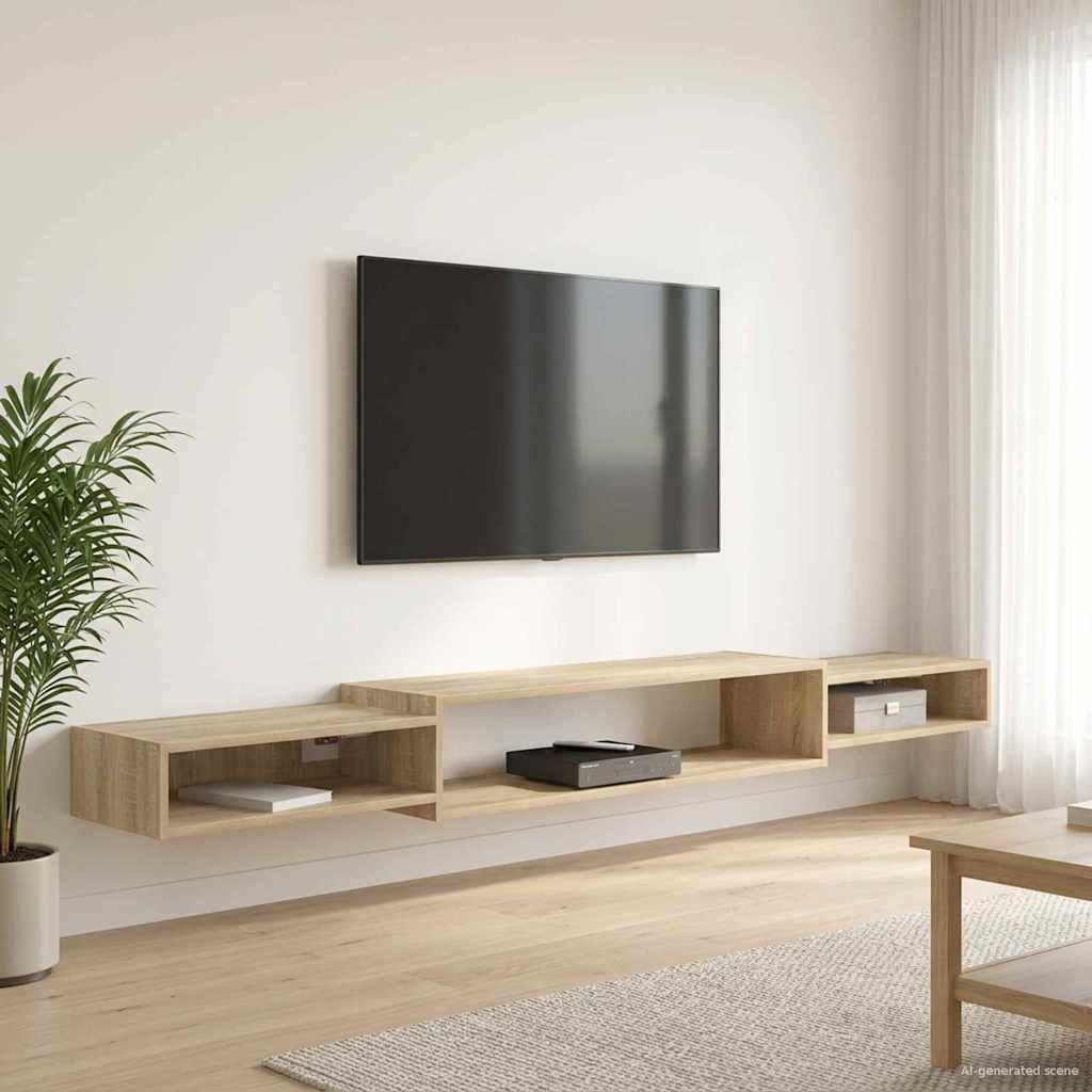 vidaXL Sistem de TV montat pe perete Montare pe perete Stejar Sonoma