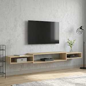 Nástěnná TV skříň Nástěnná montáž Dub sonoma 220 x 28 x 21 cm - obrázek 4