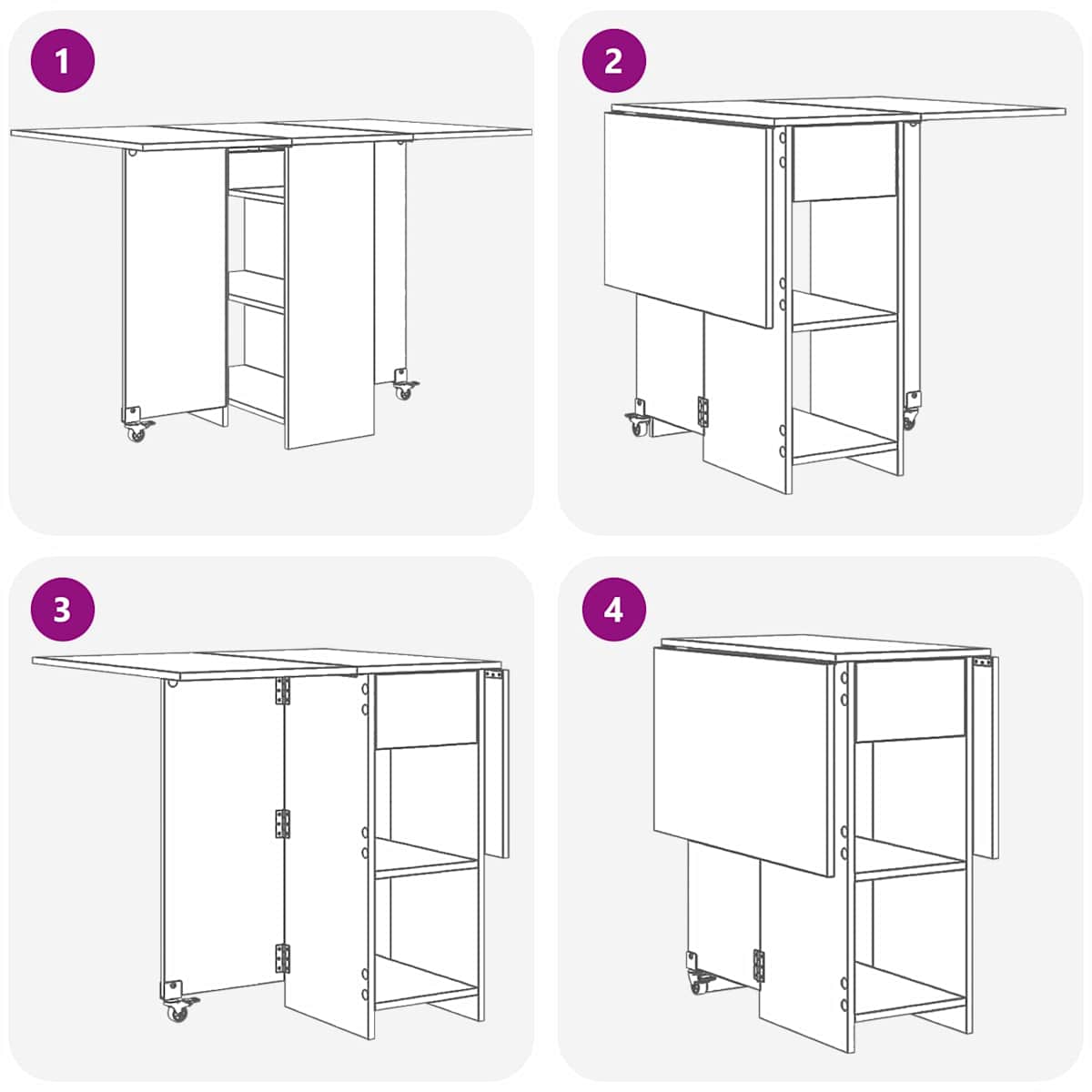 Spisebord 115 x 70 x 75 cm Konstrueret træ - Billede 10