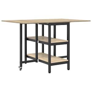 vidaXL S&ouml;&ouml;gilaud 122 x 80 x 76,5 cm Tehispuit Sonoma tamm Ristk&uuml;lik