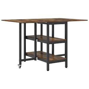 vidaXL S&ouml;&ouml;gilaud 122 x 80 x 76,5 cm Tehispuit Suitsutatud tamm