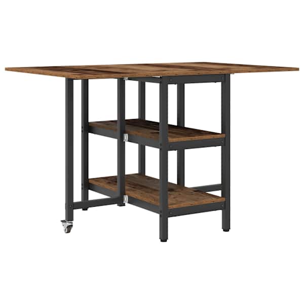 vidaXL S&ouml;&ouml;gilaud 122 x 80 x 76,5 cm Tehispuit Vana puit Ristk&uuml;lik