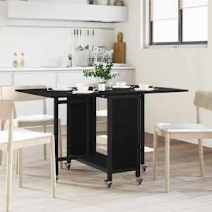 Zložljiva jedilna miza z kolesi 130 x 80 x 76,5 cm