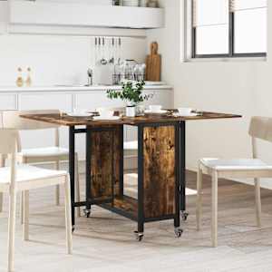 Zložljiva jedilna miza z kolesi 130 x 80 x 76,5 cm jeklena PB