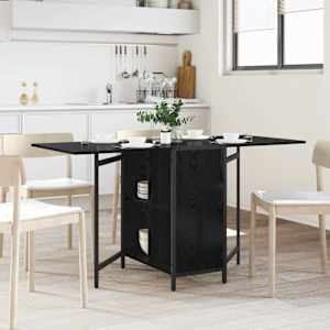 Jedilna miza 144 x 60 x 75 cm Inženirski les Črni hrast