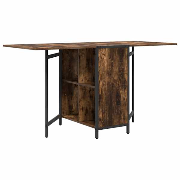 vidaXL S&ouml;&ouml;gilaud 144 x 60 x 75 cm Tehispuit Suitsutatud tamm Ristk&uuml;lik