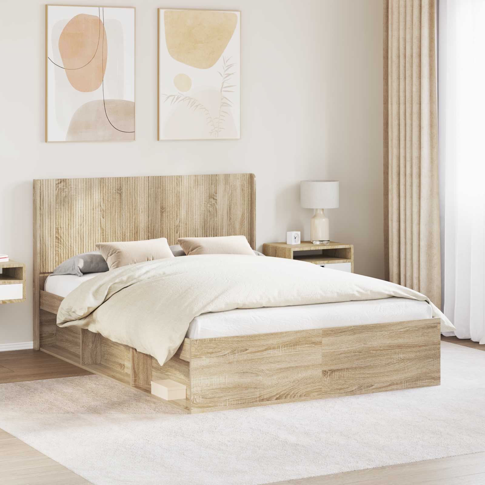 vidaXL Tăblie cap Stejar Sonoma Lemn prelucrat