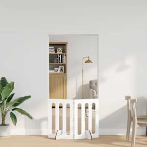 Zložljiva ograda za hišne ljubljenčke 2 pcs Bela