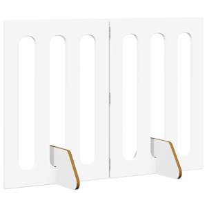Skládací plot pro domácí mazlíčky 2 pcs Bílý 100,5 x 38 x 70 cm - obrázek 3