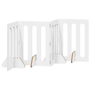 Skládací plot pro domácí mazlíčky 4 pcs Bílý 201 x 38 x 70 cm - obrázek 5