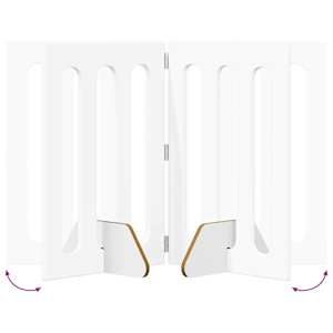Skládací plot pro domácí mazlíčky 4 pcs Bílý 201 x 38 x 70 cm - obrázek 8