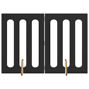 vidaXL Volditav lemmikloomade aed 2 tk Must tamm 100,5 x 38 x 70 cm