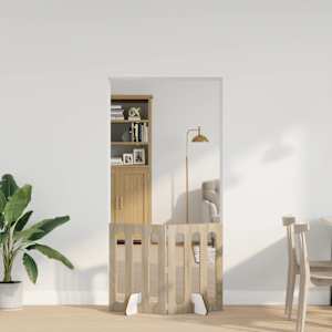 Zložljiva ograda za hišne ljubljenčke 2 pcs Sonoma hrast