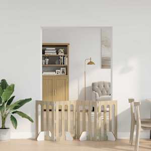 Zložljiva ograda za hišne ljubljenčke 4 pcs Sonoma hrast