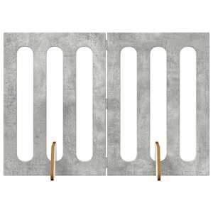 vidaXL Volditav lemmikloomade aed 2 tk Betoonhall 100,5 x 38 x 70 cm