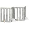 vidaXL Volditav lemmikloomade aed 4 tk Betoonhall 201 x 38 x 70 cm