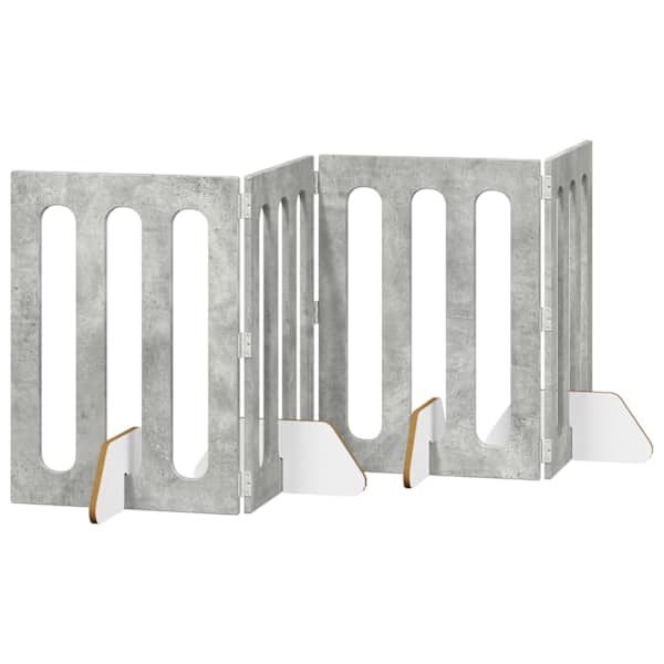 vidaXL Volditav lemmikloomade aed 4 tk Betoonhall 201 x 38 x 70 cm