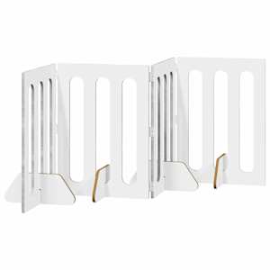 Skládací plot pro domácí mazlíčky 4 pcs Betonově Šedá - obrázek 5