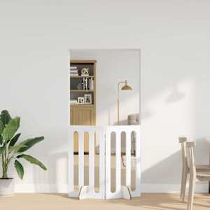 Zložljiva ograda za hišne ljubljenčke 2 pcs Bela