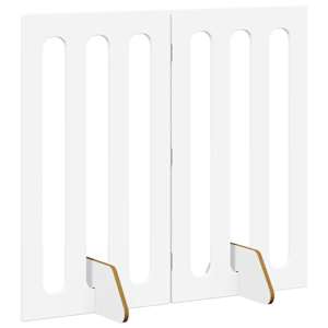 Skládací plot pro domácí mazlíčky 2 pcs Bílý 100,5 x 38 x 90 cm - obrázek 3