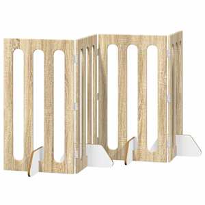 Skládací plot pro domácí mazlíčky 4 pcs Sonoma dub - obrázek 2