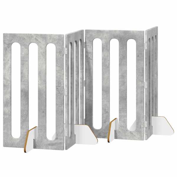 vidaXL Volditav lemmikloomade aed 4 tk Betoonhall 201 x 38 x 90 cm