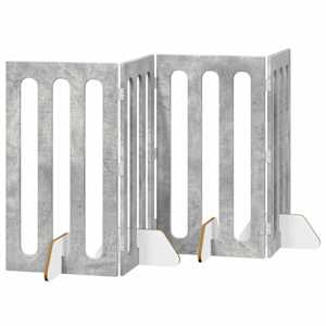 Skládací plot pro domácí mazlíčky 4 pcs Betonově Šedá - obrázek 2