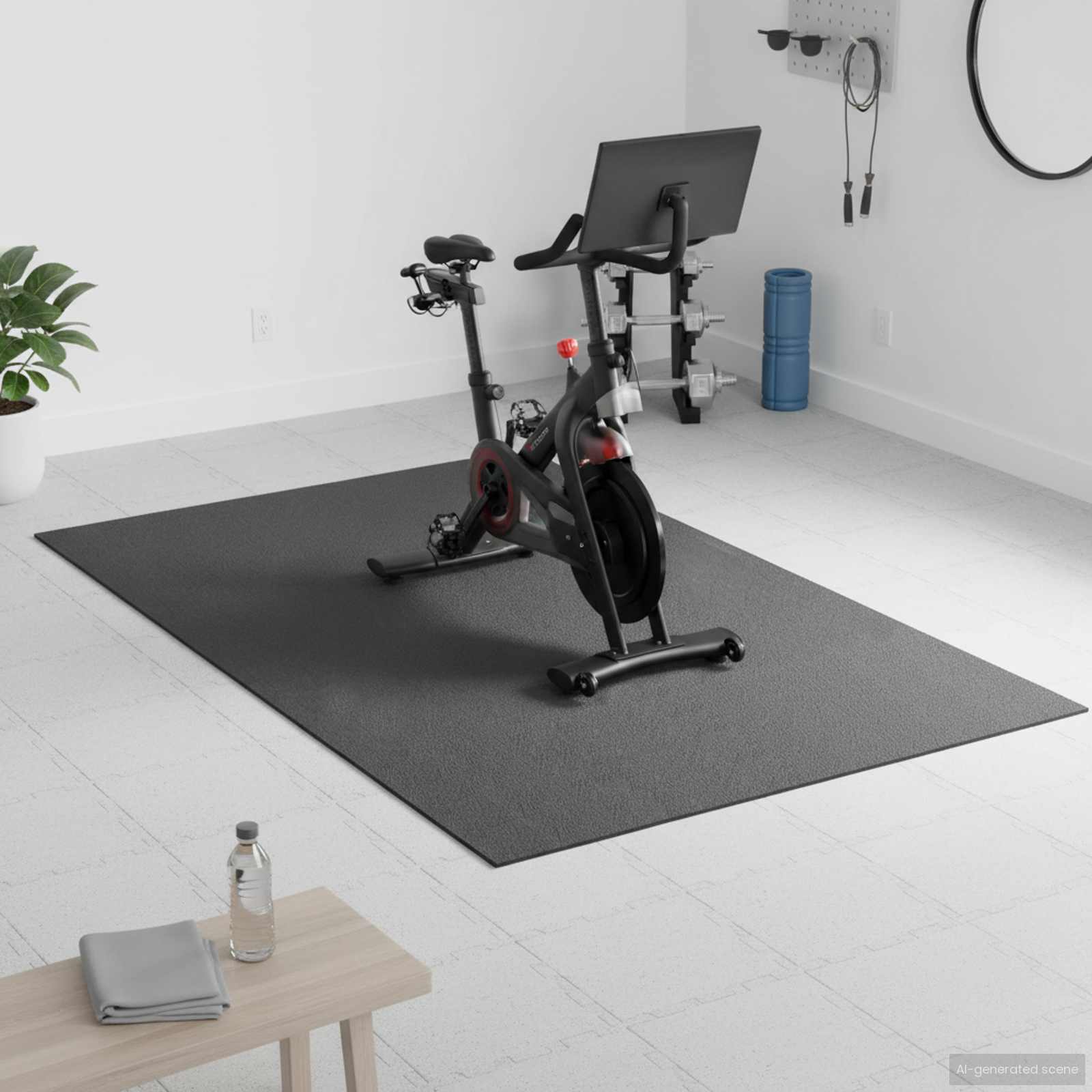 vidaXL Saltea de Protecție Sport Negru 150 x 75 x 0.6 cm PVC