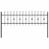 vidaXL Spike aiakaitse ASTEN 200 x 110 cm Pulberv&auml;rvitud teras Must