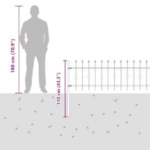 Spike plot Černá 200 x 130 cm Práškově lakovaná ocel - obrázek 8
