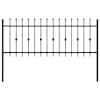 vidaXL Spike aiakaitse ASTEN 200 x 80 cm Pulberv&auml;rvitud teras Must