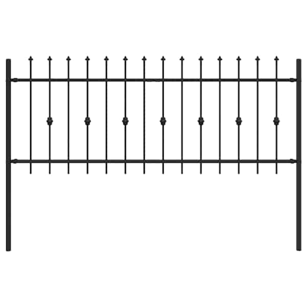 vidaXL Spike aiakaitse ASTEN 200 x 130 cm Pulberv&auml;rvitud teras Must