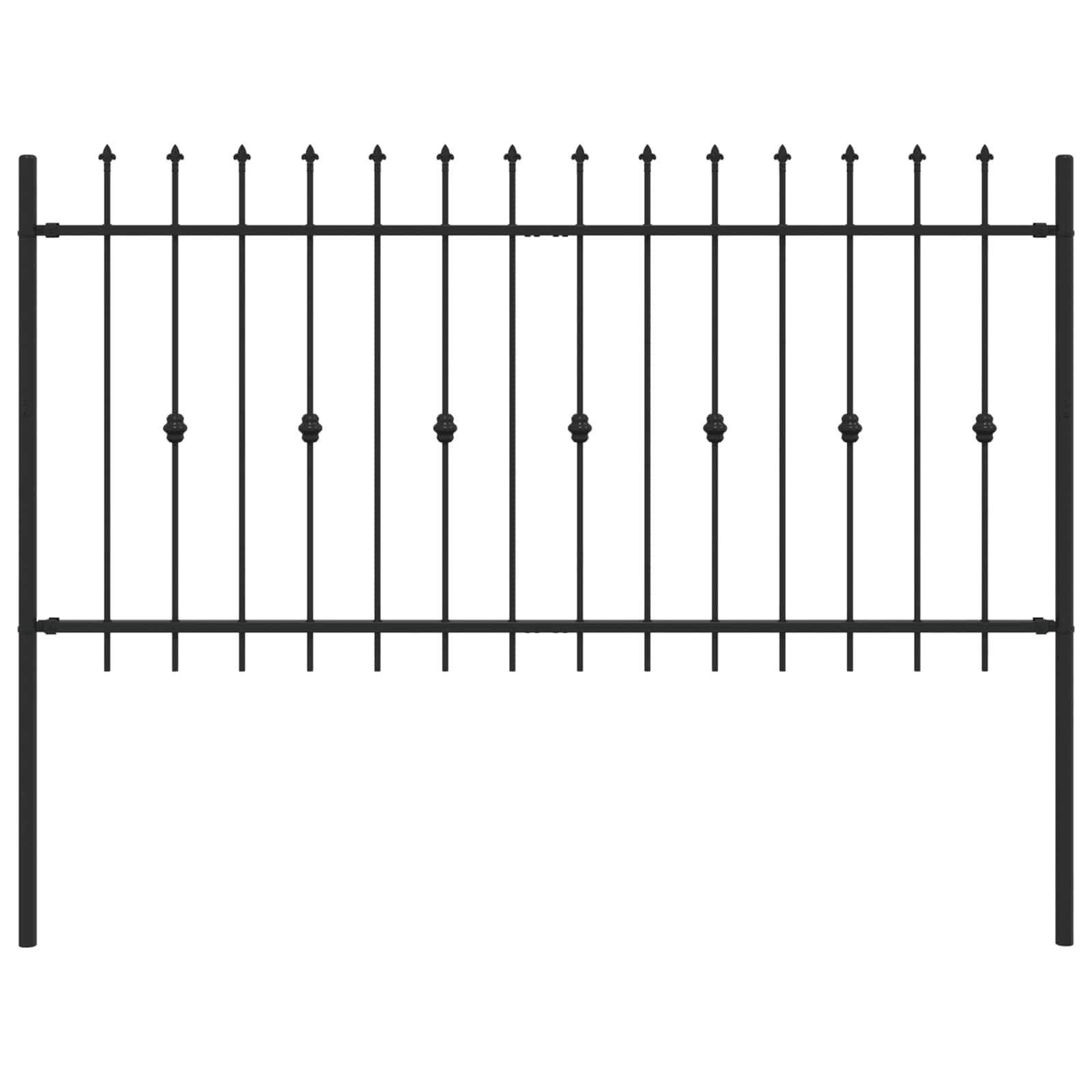 Vrh z bodicami Črna 200 x 150 cm Prašno lakirano jeklo - slika 2