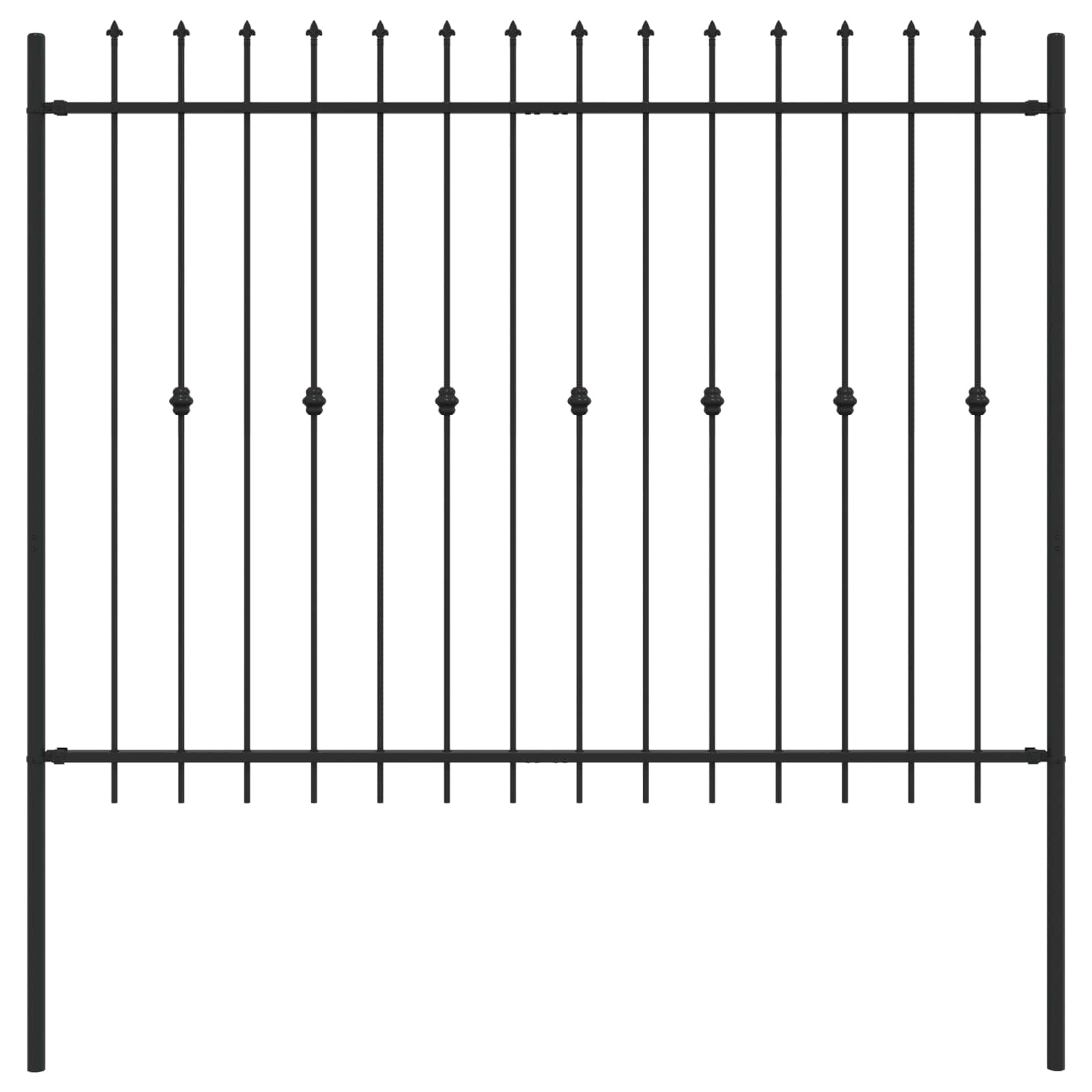 Vrh z bodicami Črna 200 x 200 cm Prašno lakirano jeklo - slika 2