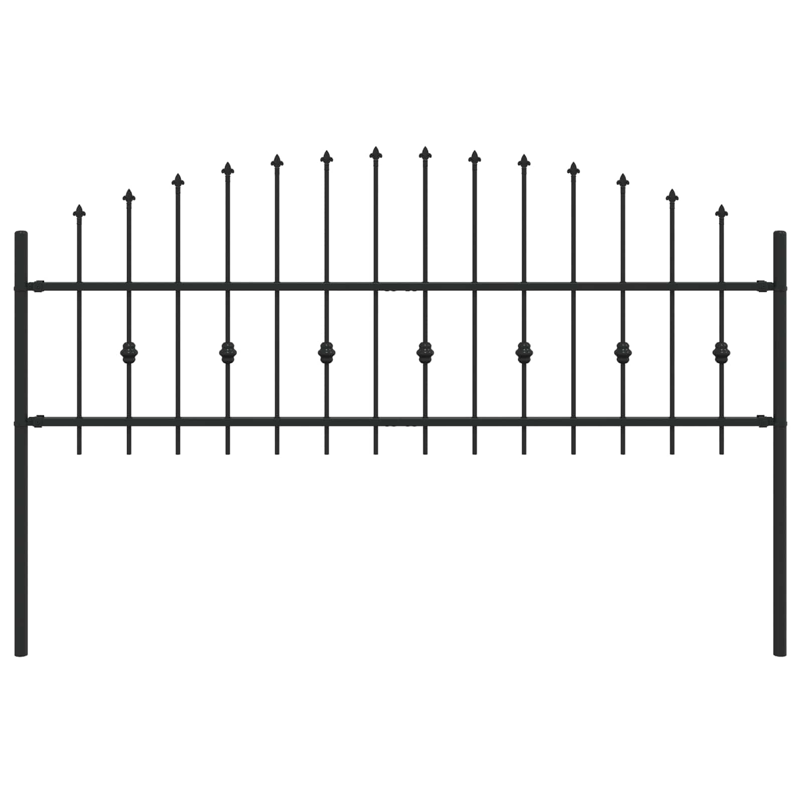 Vrh z bodicami Črna 200 x 130 cm Prašno lakirano jeklo - slika 2