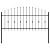 vidaXL Spike aiakaitse ASTEN 200 x 130 cm Pulberv&auml;rvitud teras Must