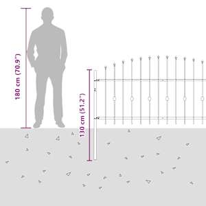 Spike plot Černá 200 x 130 cm Práškově lakovaná ocel - obrázek 8