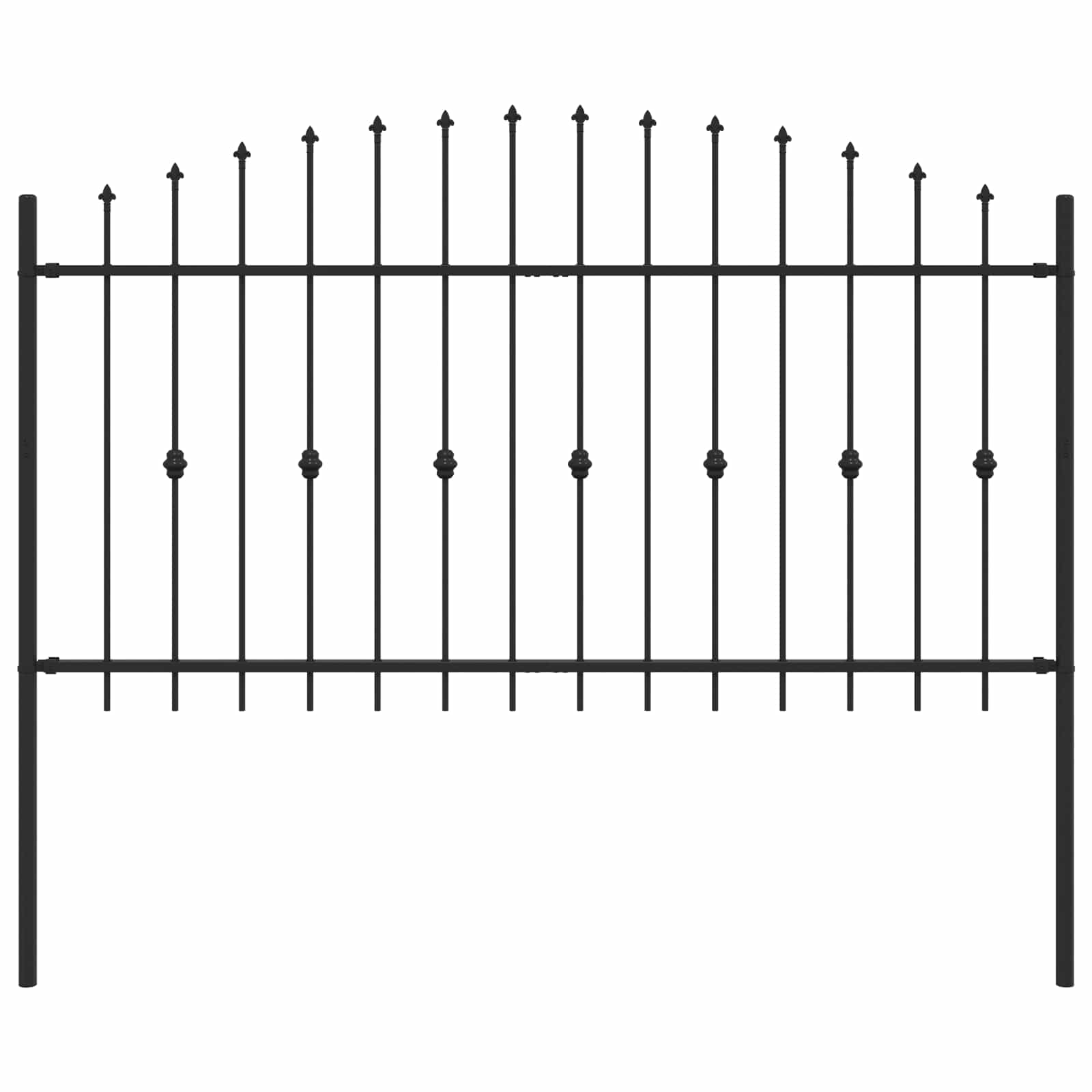 Vrh z bodicami Črna 200 x 150 cm Prašno lakirano jeklo - slika 2