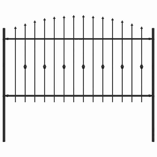 vidaXL Spike aiakaitse ASTEN 200 x 150 cm Pulberv&auml;rvitud teras Must