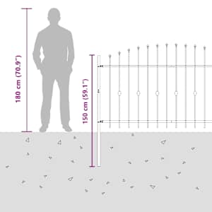 Spike plot Černá 200 x 150 cm Práškově lakovaná ocel - obrázek 8