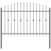vidaXL Spike aiakaitse ASTEN 200 x 166 cm Pulberv&auml;rvitud teras Must