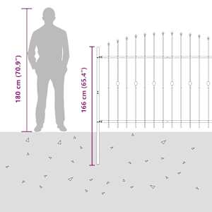 Spike plot Černá 200 x 130 cm Práškově lakovaná ocel - obrázek 8